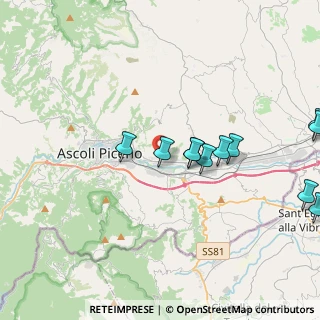 Mappa Pedonale Ovest Monticelli, 63100 Ascoli Piceno AP, Italia (4.60727)