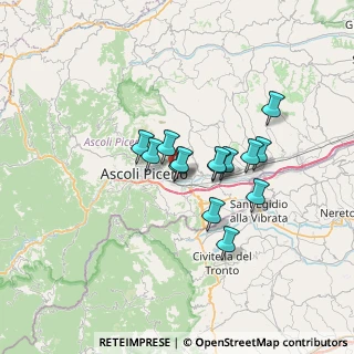 Mappa Pedonale Ovest Monticelli, 63100 Ascoli Piceno AP, Italia (5.14857)