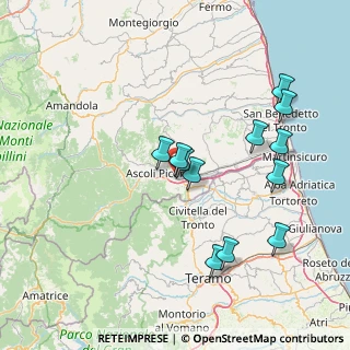 Mappa Pedonale Ovest Monticelli, 63100 Ascoli Piceno AP, Italia (15.525)