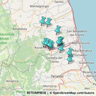 Mappa Pedonale Ovest Monticelli, 63100 Ascoli Piceno AP, Italia (9.35231)
