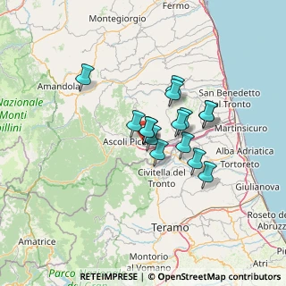Mappa Pedonale Ovest Monticelli, 63100 Ascoli Piceno AP, Italia (9.93933)