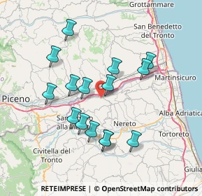 Mappa Contrada Taiano, 64010 Controguerra TE, Italia (7.01267)