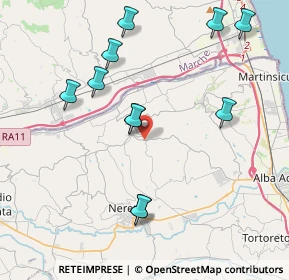 Mappa Via San Rocco, 64010 Controguerra TE, Italia (4.44545)