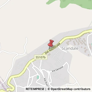 Mappa Via nazionale, 88831 Scandale, Crotone (Calabria)