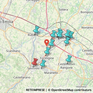 Mappa Strada Cucchiara, 41126 Modena MO, Italia (6.42333)