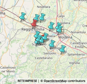 Mappa Via Casellette, 42019 Arceto RE, Italia (9.88357)