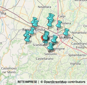 Mappa Via Caraffa, 42019 Arceto RE, Italia (8.9745)