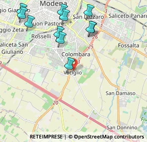 Mappa Str. Vaciglio, 41126 Modena MO, Italia (2.44273)