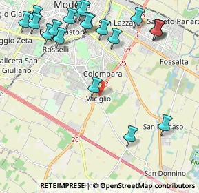 Mappa Str. Vaciglio, 41126 Modena MO, Italia (2.777)