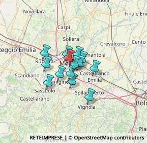 Mappa Str. Vaciglio, 41126 Modena MO, Italia (7.36714)