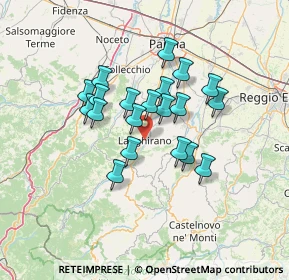 Mappa Via Dante Alighieri, 43013 Langhirano PR, Italia (10.7625)