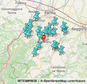 Mappa Via B. Ferrari, 43013 Langhirano PR, Italia (10.83)