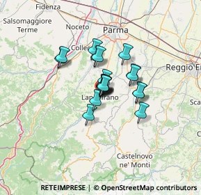 Mappa Via B. Ferrari, 43013 Langhirano PR, Italia (7.481)