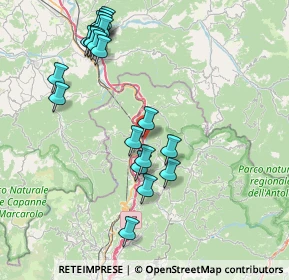 Mappa Via alla Zona Sportiva, 16019 Ronco Scrivia GE, Italia (8.6575)