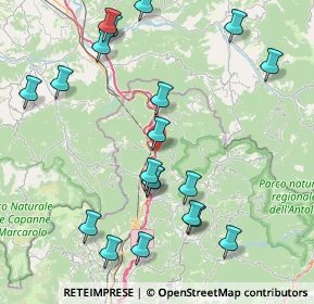 Mappa Via alla Zona Sportiva, 16019 Ronco Scrivia GE, Italia (9.478)