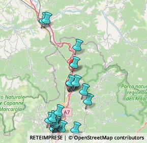 Mappa Via alla Zona Sportiva, 16019 Ronco Scrivia GE, Italia (9.242)