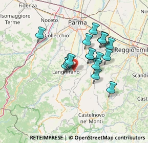 Mappa Via Saliceto e Monticello, 43013 Langhirano PR, Italia (10.73222)