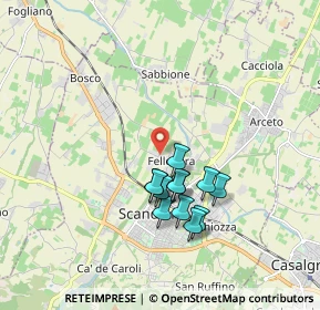 Mappa Via Rossi Mario, 42019 Scandiano RE, Italia (1.545)