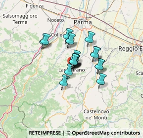 Mappa Via Arturo Toscanini, 43013 Langhirano PR, Italia (7.4325)