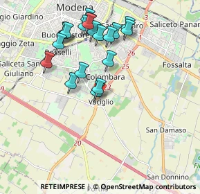 Mappa Via Messina, 41126 Modena MO, Italia (1.977)