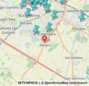 Mappa Via Messina, 41126 Modena MO, Italia (3.10333)