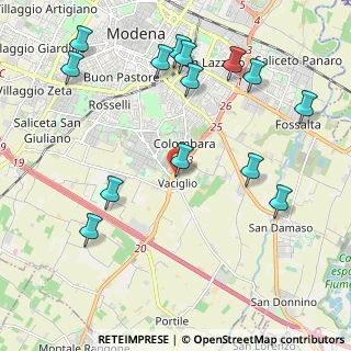 Mappa Via Messina, 41126 Modena MO, Italia (2.485)