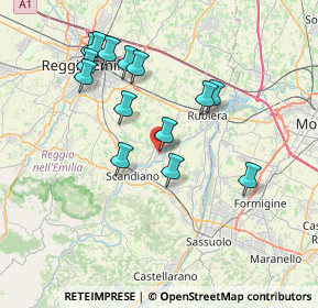 Mappa Via Spallanzani, 42019 Arceto RE, Italia (7.28857)