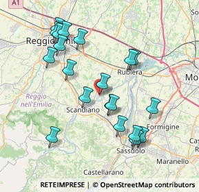 Mappa Via Spallanzani, 42019 Arceto RE, Italia (7.8075)