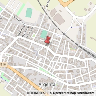 Mappa Via Circonvallazione, 44, 44011 Argenta, Ferrara (Emilia Romagna)