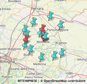 Mappa Viale E. Toti, 40062 Molinella BO, Italia (11.564)