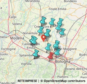 Mappa Via Santa Margherita, 40017 San Giovanni in Persiceto BO, Italia (10.6495)