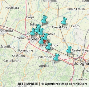 Mappa Via Alessandro Volta, 41013 Castelfranco Emilia MO, Italia (9.90385)