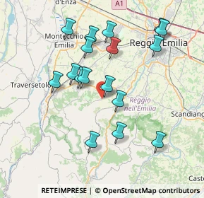 Mappa Via J. F. Kennedy, 42020 Quattro Castella RE, Italia (7.46294)