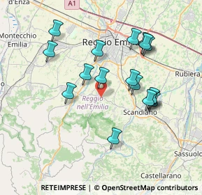 Mappa 42020 Albinea RE, Italia (7.15529)
