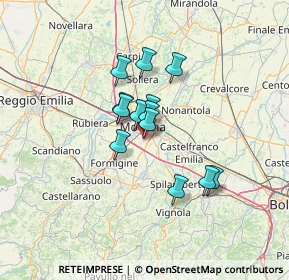 Mappa Strada Morane, 41126 Modena MO, Italia (9.31308)