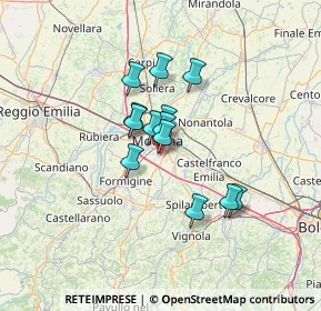 Mappa Via Liguria, 41125 Modena MO, Italia (9.36308)