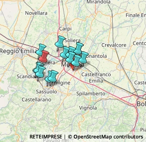 Mappa Viale Dalla Chiesa, 41126 Modena MO, Italia (9.39733)
