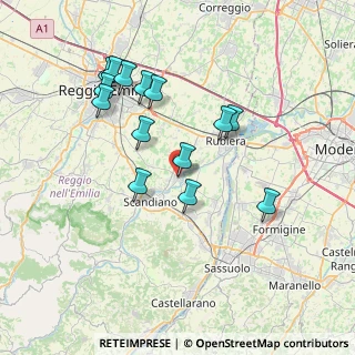 Mappa Via per Scandiano, 42019 Scandiano RE, Italia (7.21429)