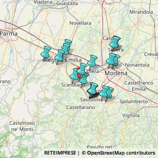 Mappa Via per Scandiano, 42019 Scandiano RE, Italia (11.19579)