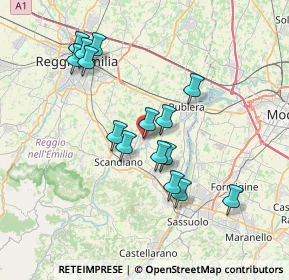 Mappa Via S.Giuseppe Pagliani, 42019 Arceto RE, Italia (6.88067)