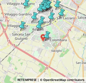 Mappa Viale C. A. dalla Chiesa, 41126 Modena MO, Italia (2.45056)