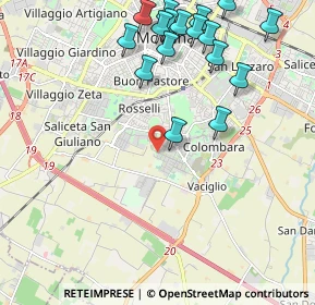 Mappa Viale C. A. dalla Chiesa, 41126 Modena MO, Italia (2.51353)