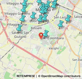 Mappa Viale C. A. dalla Chiesa, 41126 Modena MO, Italia (2.478)