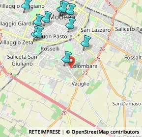 Mappa Via Pietrasanta, 41125 Modena MO, Italia (2.48917)