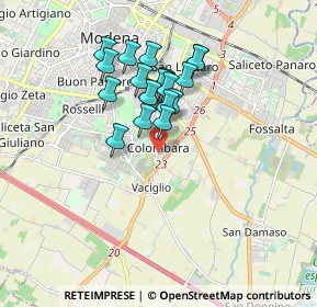 Mappa Via Alghero, 41125 Modena MO, Italia (1.407)
