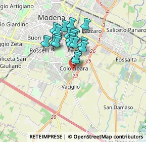 Mappa Via Lazio, 41125 Modena MO, Italia (1.3925)