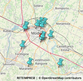 Mappa Via Lazio, 41125 Modena MO, Italia (5.8325)