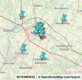 Mappa Via Lazio, 41125 Modena MO, Italia (5.02083)