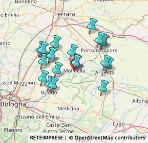 Mappa Via Montello, 40062 Molinella BO, Italia (12.003)