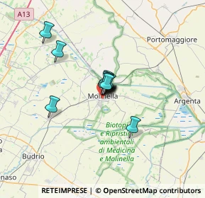 Mappa Via Montello, 40062 Molinella BO, Italia (3.58833)